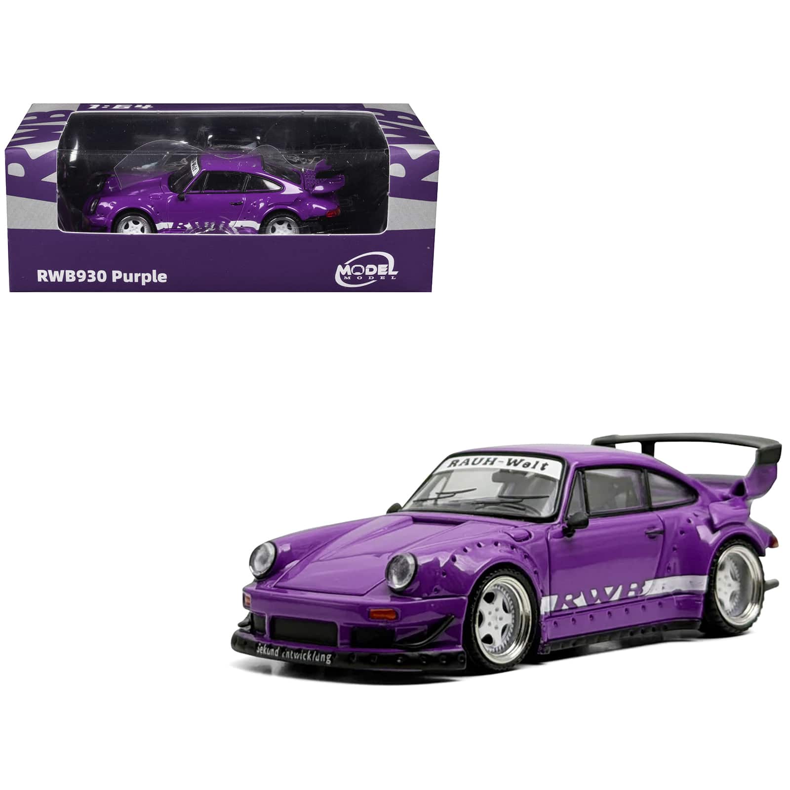 RWB 930 Purple with White Stripes 1/64 Diecast Model Car by Model Model price history on PriceWatchPro