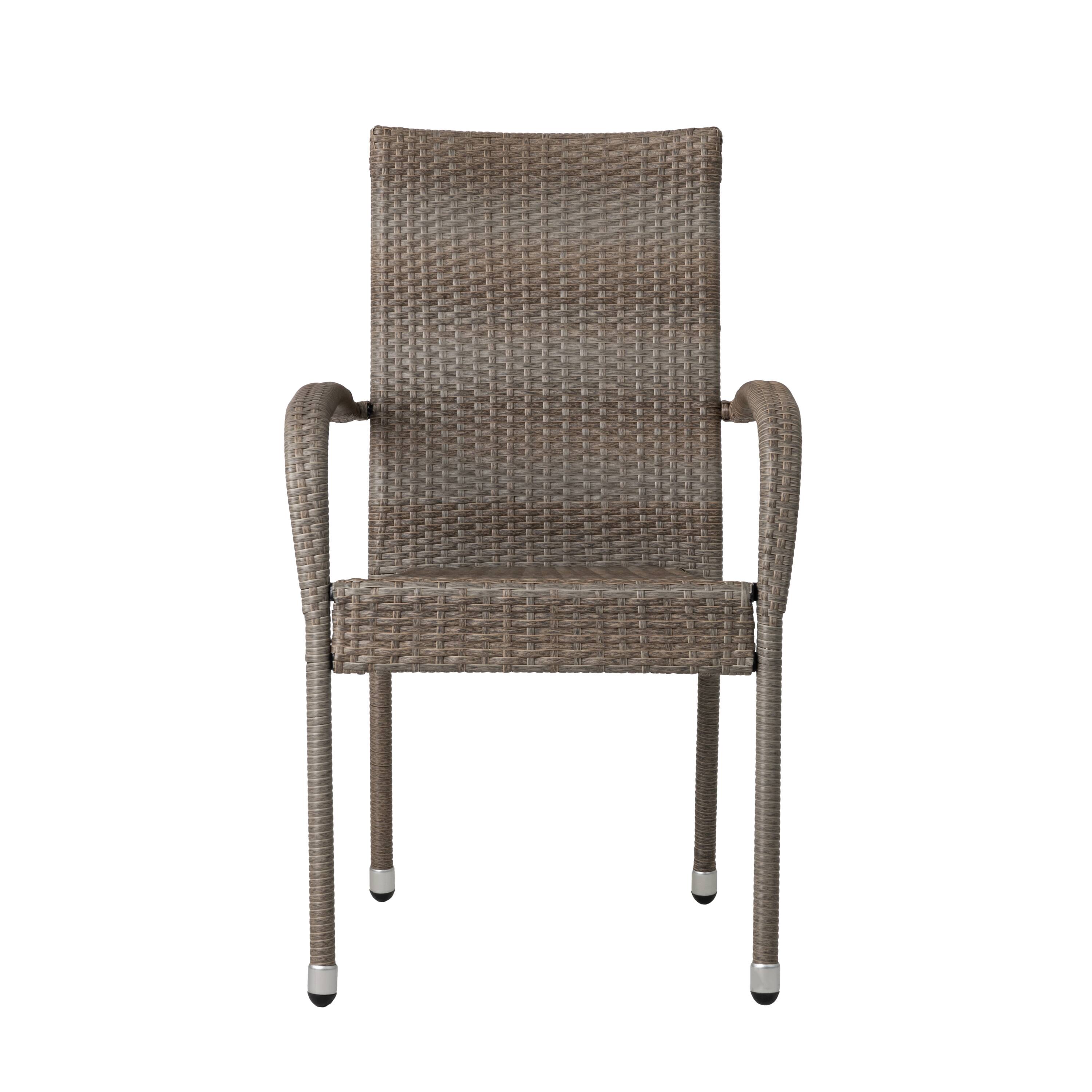 Alt View 2. Balkene Home - Morgan Outdoor Wicker Chair  2 Pack - Gray.