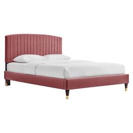 Modway - Alessi Performance Velvet Queen Platform Bed - Red