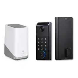 eufy - FamiLock S3 Smart Lock & HomeBase S380, Palm Vein Recognition, 3‑in‑1 Wi‑Fi Deadbolt+2K HDR Camera+Doorbell, No Fees