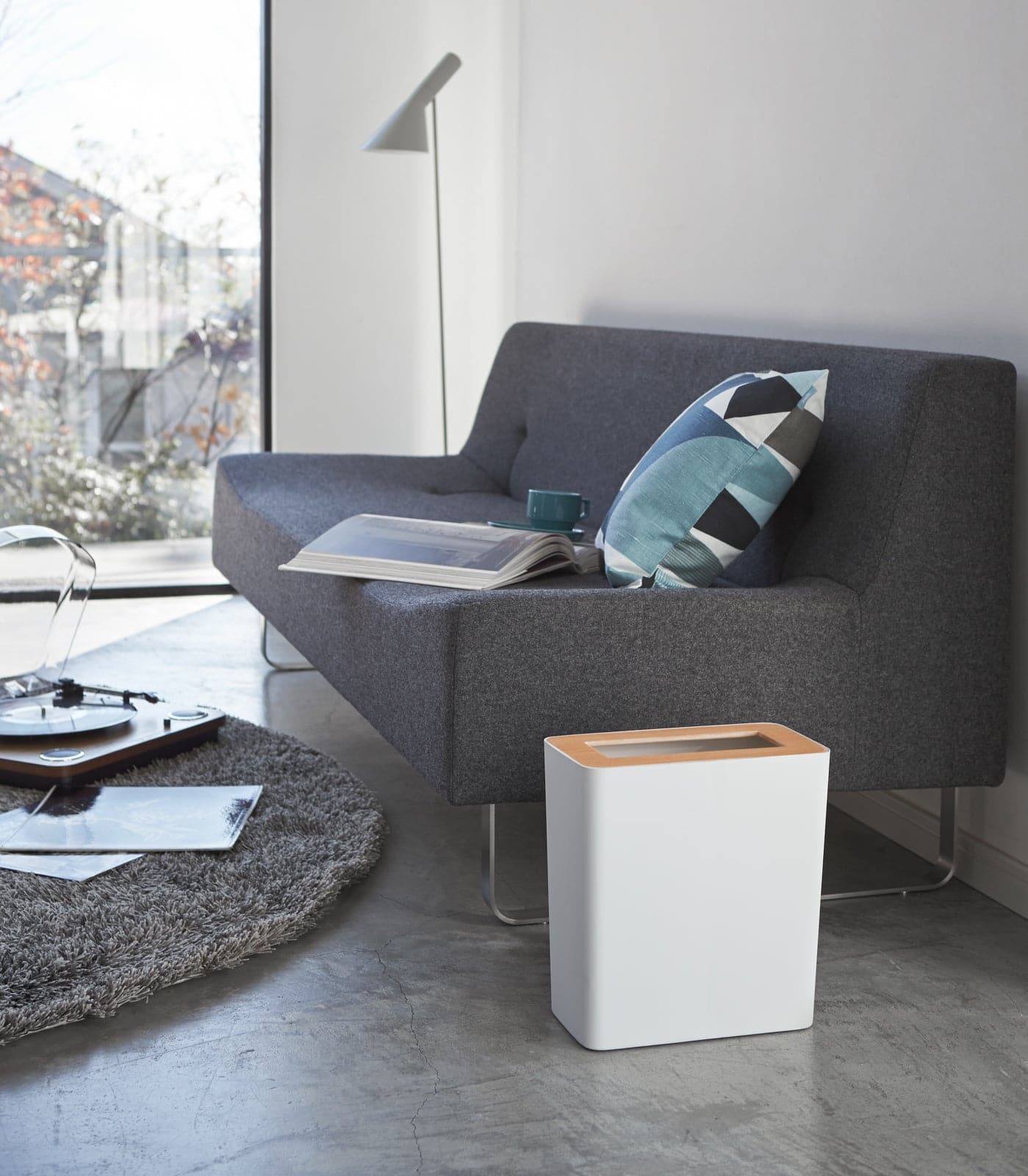 Yamazaki Home - Trash Can - Rectangle - Steel + Wood - Wit price history on PriceWatchPro