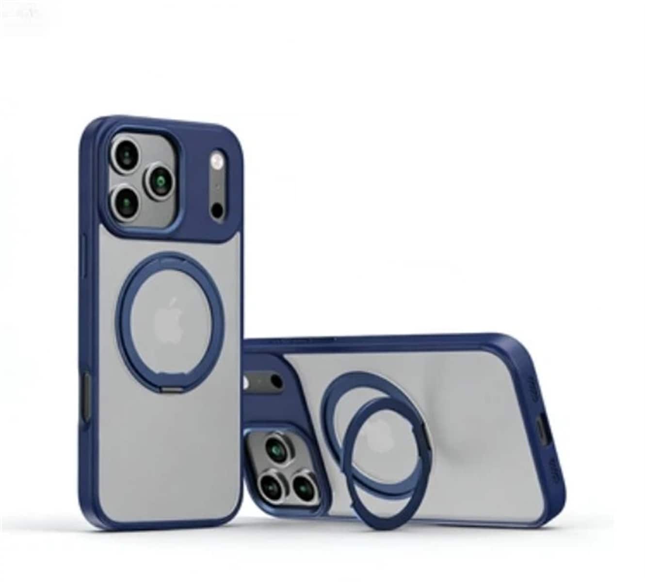 SKRAN - Premium Magnetic Rotating Bracket Case for iPhone 17 Air - Pivot Stand Protective Cover - Blue