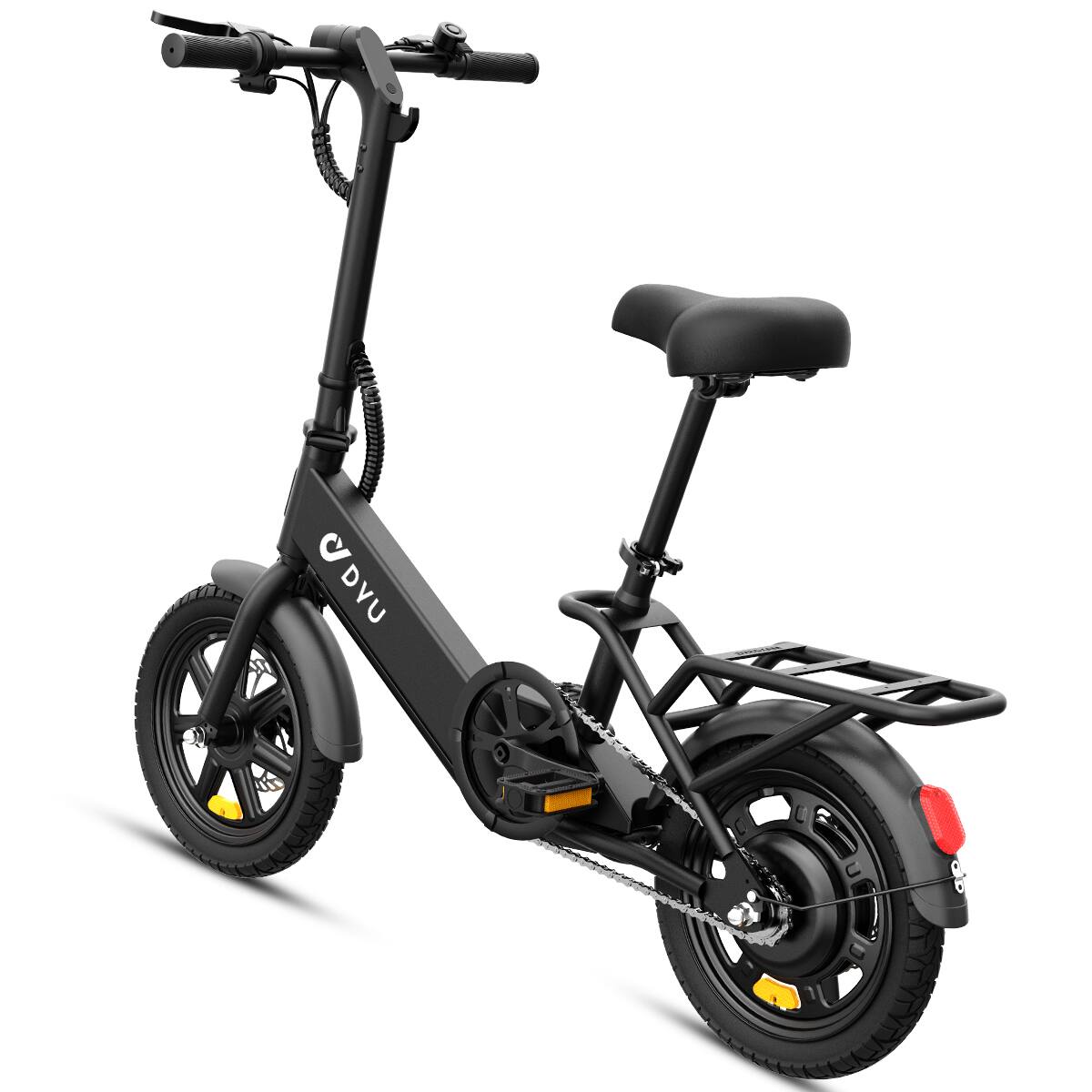 Back. DYU - 14 inch eBike w/ 25 Miles Max Range & 20 Mph Max Speed - Black.