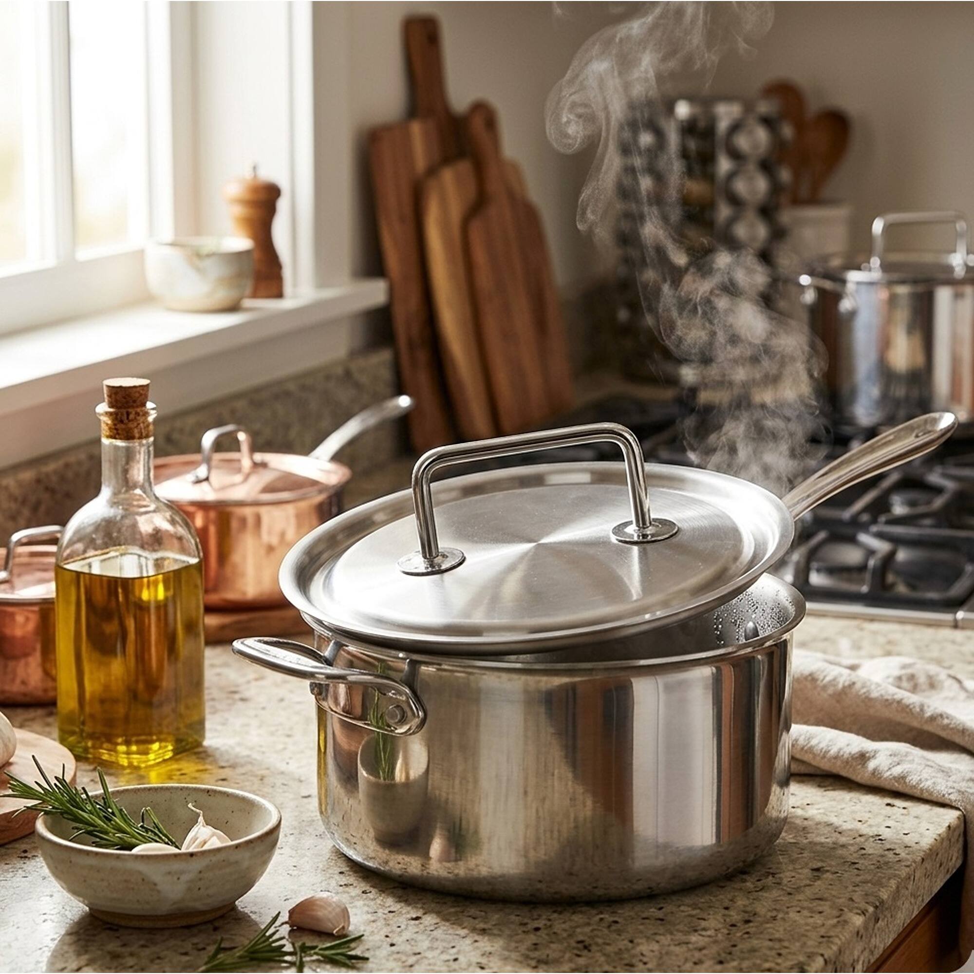 Alt View 1. ZWILLING - ZWILLING Commercial 7-inch Stainless Steel Lid - Stainless Steel.