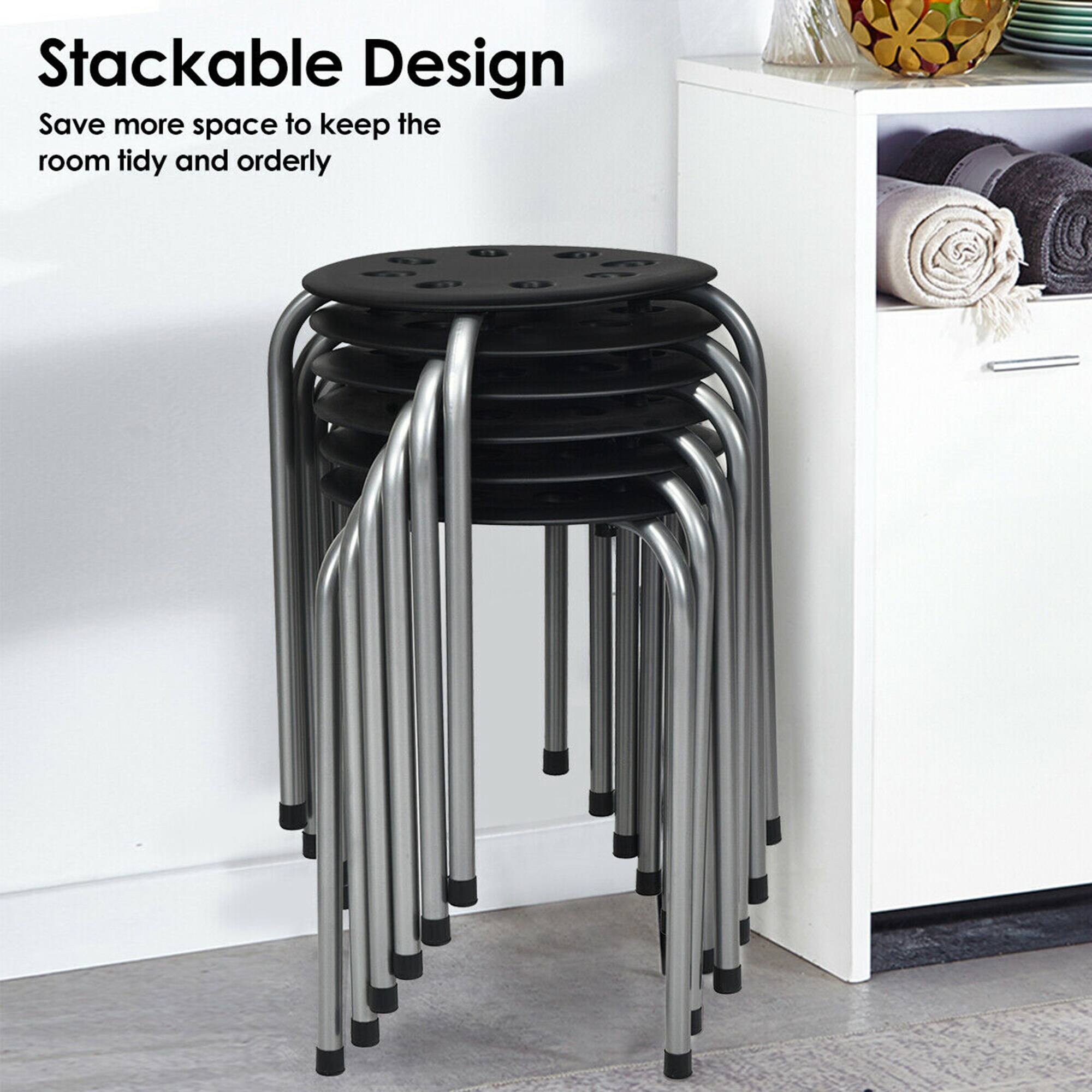 Stackable Design  
Save more space to keep the room tidy and orderly