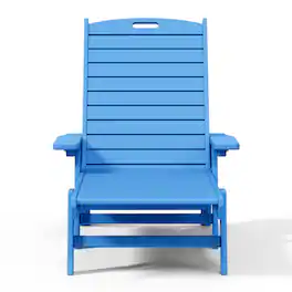 WestinTrends - Malibu Poly Reclining Chaise Lounge - Pacific Blue