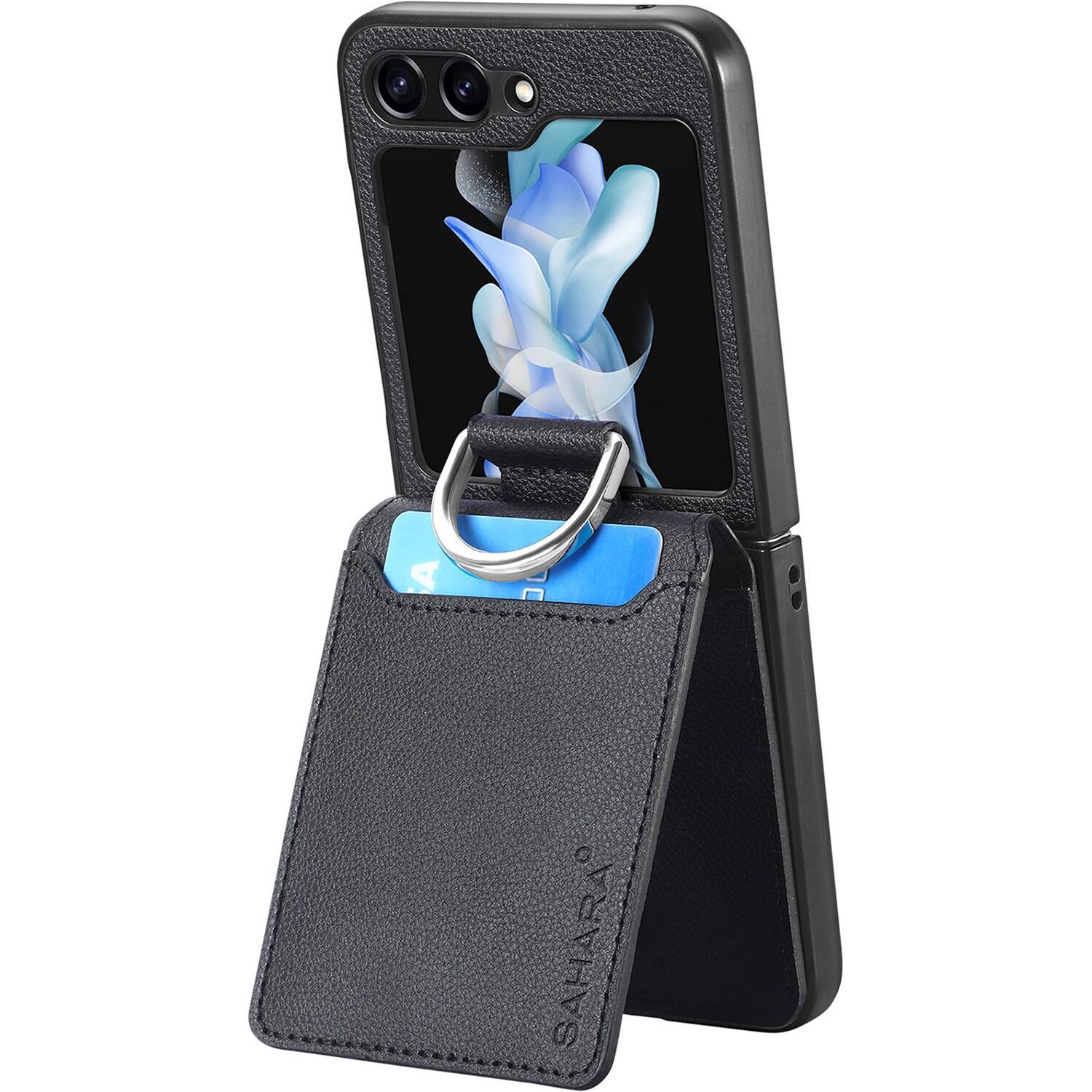 Alt View 13. SaharaCase - Indy Series Wallet Case for Samsung Galaxy Z Flip6 - Scorpion Black.