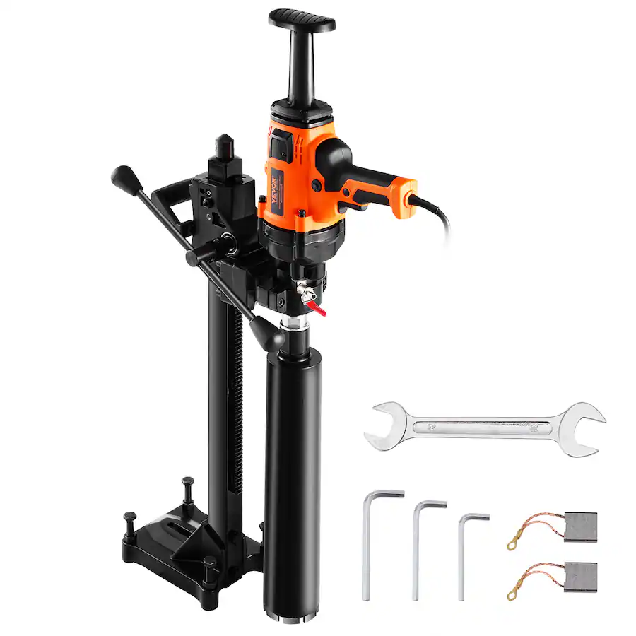 Portable Diamond Drill Rigs VEVOR Core Drill Machine, 0.8 6.3in Drilling Diameter Handheld Diamond ...