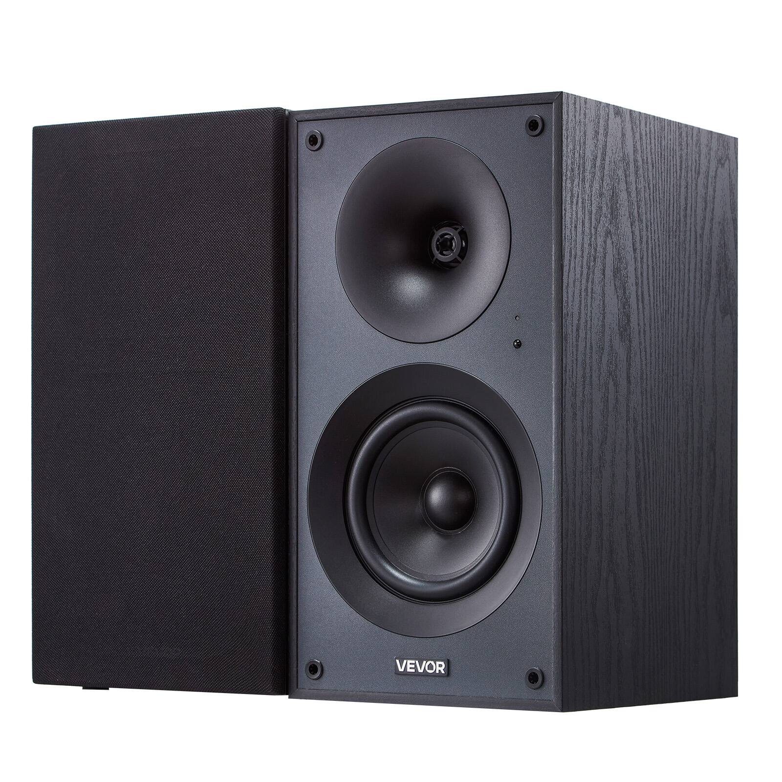 Alt View 5. VEVOR - 25W x 2, Active Studio Monitor Speaker with 5.25 Inch Woofer, Bluetooth/RCA/Coaxial/Optical/USB/Subwoofer Connection - Black.