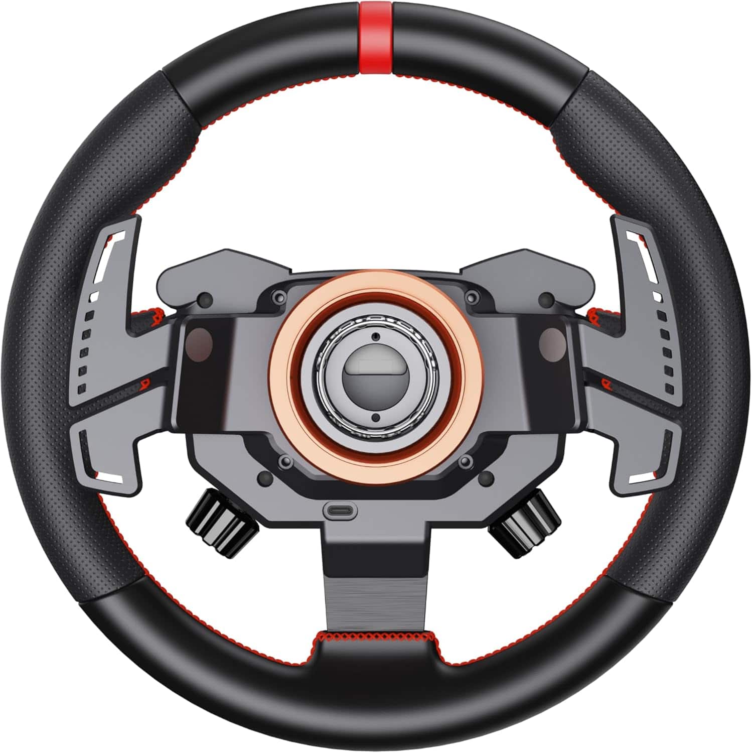 PXN W AS 11″ Racing Wheel Rim with Leather Grip & D1 Quick Release