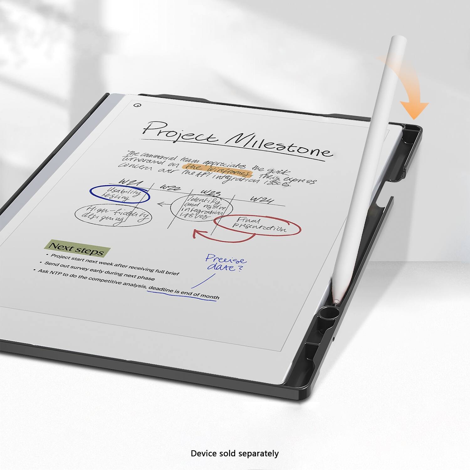 Project Mileatone te innaadl anoar fame concer arr o the apertcidle te the +FY Wirfowg This gxt NZA tzo integraticn 135 6 axpress leating Ayabilin wES Cael lolentifu wa Hi in nve n ou idda it egrastion deg geu by Veb Fruet yg prgnrt Next steps Project start Preeise Send t nohio\_ our BUrVY after dare? ARk NIP earb receiving full TO do during next brief the phase competitive analysis, deadline la end of month Device sold separately