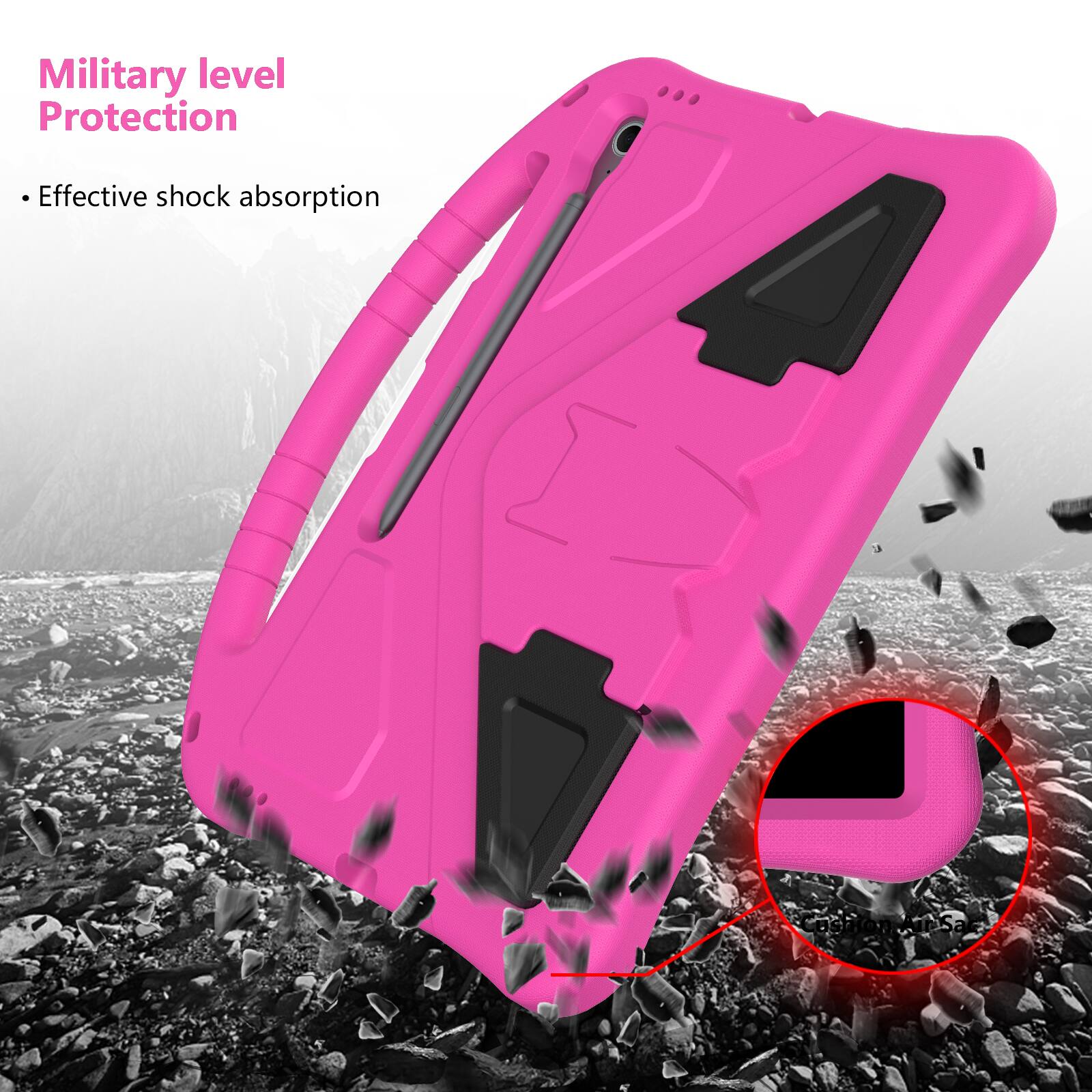 Military level Protection  
Effective shock absorption