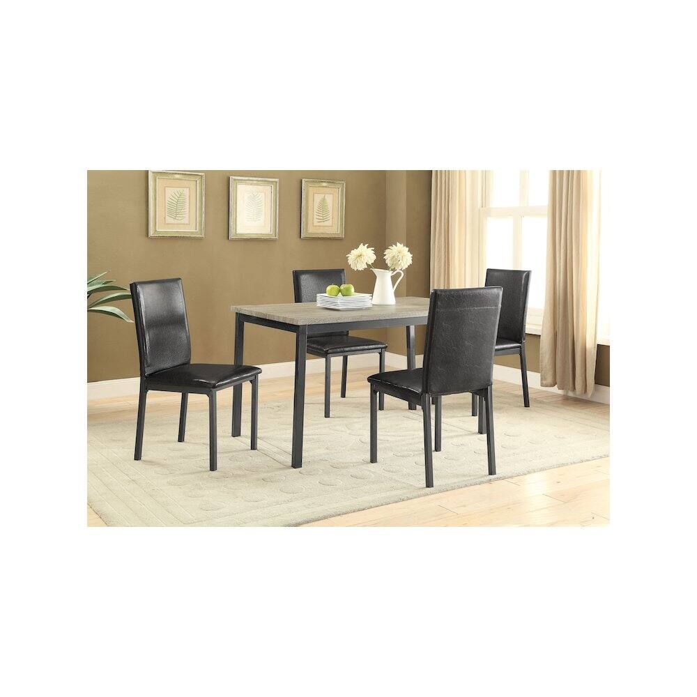 Alt View 4. Coaster Co. of America - Garza Rectangular 48-inch Composite Wood Dining Table Grey - Grey.