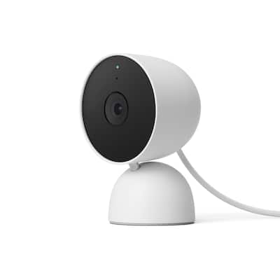 Google Nest Cam 1080p (屋内、屋外対応) ホワイト Google Nest Cam Indoor Wired Security Camera Snow GA01998-US