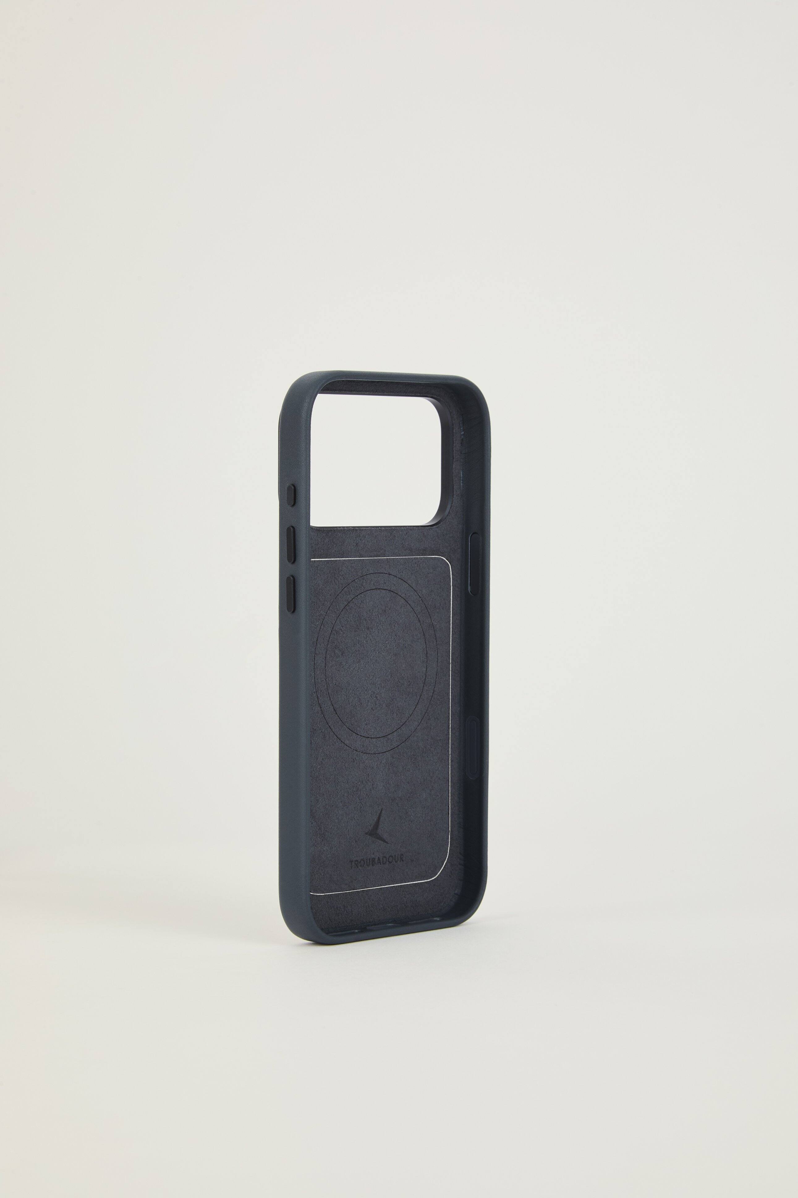 Alt View 1. Troubadour - iPhone 18 Pro Max Modular Leather Case - Basalt.