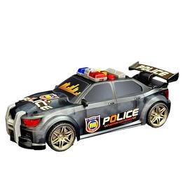 Kitcheniva - Kids Friction Powered Police Car With Siren Sound Lights Toy - Black