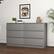 Alt View 5. Kadyn - Modern Mid Century 6 Drawer Wide Dressers Chests for Bedroom, Chest of Drawer Organizer - Grey.