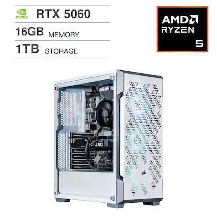 NVIDIA RTX 5060
16GB MEMORY
1TB STORAGE
AMD RYZEN 5