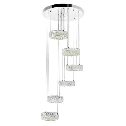 Front. CWI Lighting - Madeline LED Chandelier With Chrome Finish - Chrome.