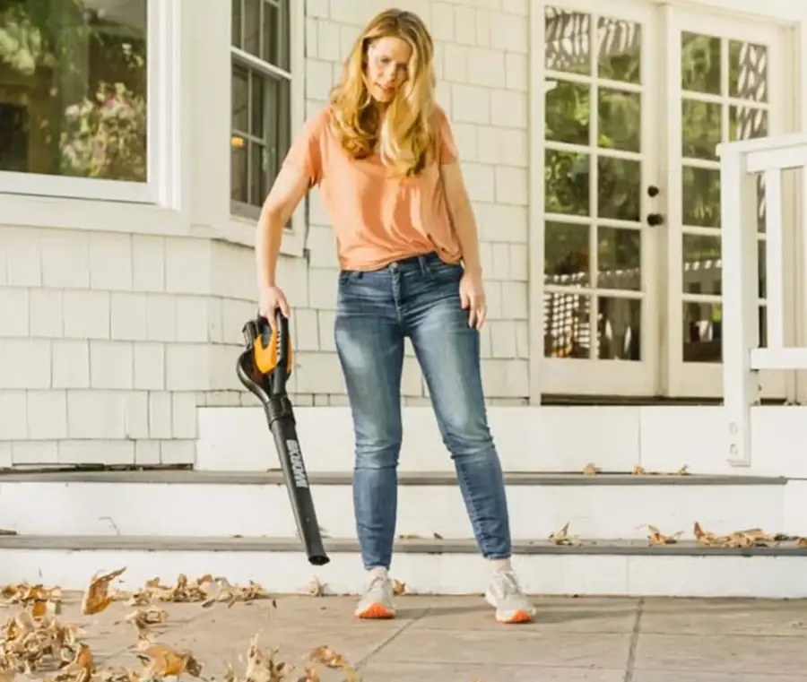 Alt View 15. WORX - 20V Cordless String Trimmer and Air Blower Combo Kit (2 x 2.0 Ah Batteries & 1 x Charger) - Black.