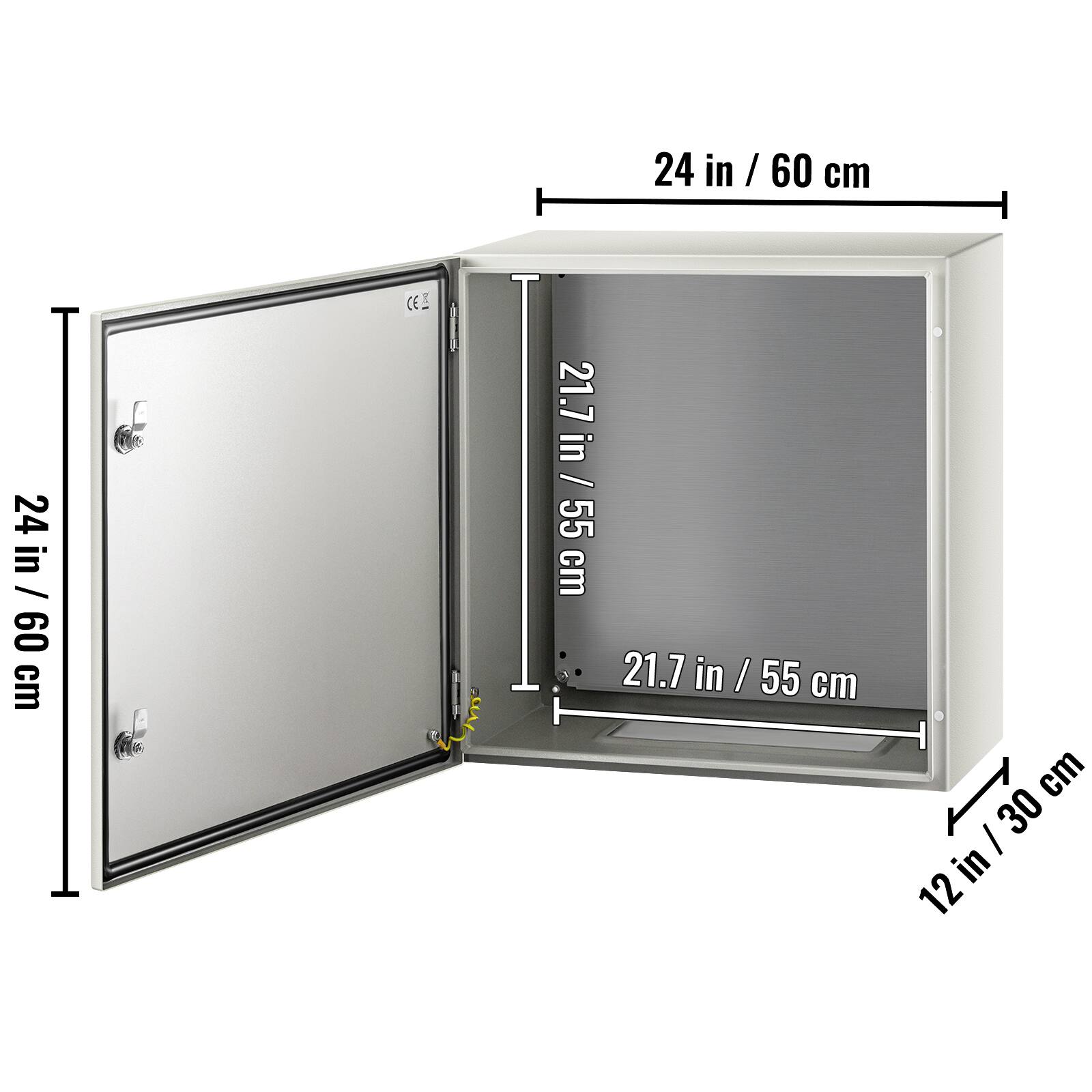 24 in / 60 cm  
21.7 in / 55 cm  
12 in / 30 cm