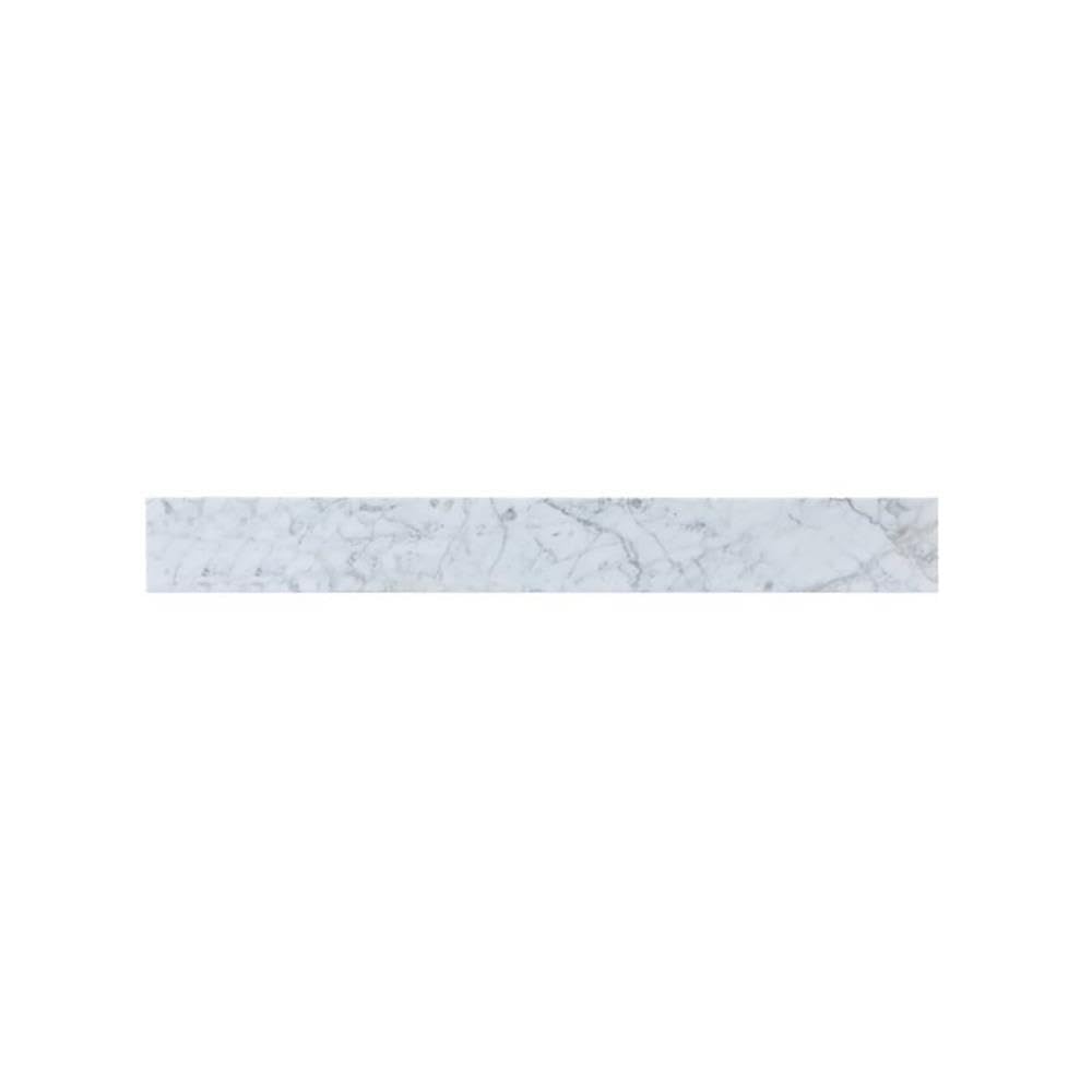 Left. Elegant Kitchen and Bath - 32 inch backsplash in carrara white - Carrara White.