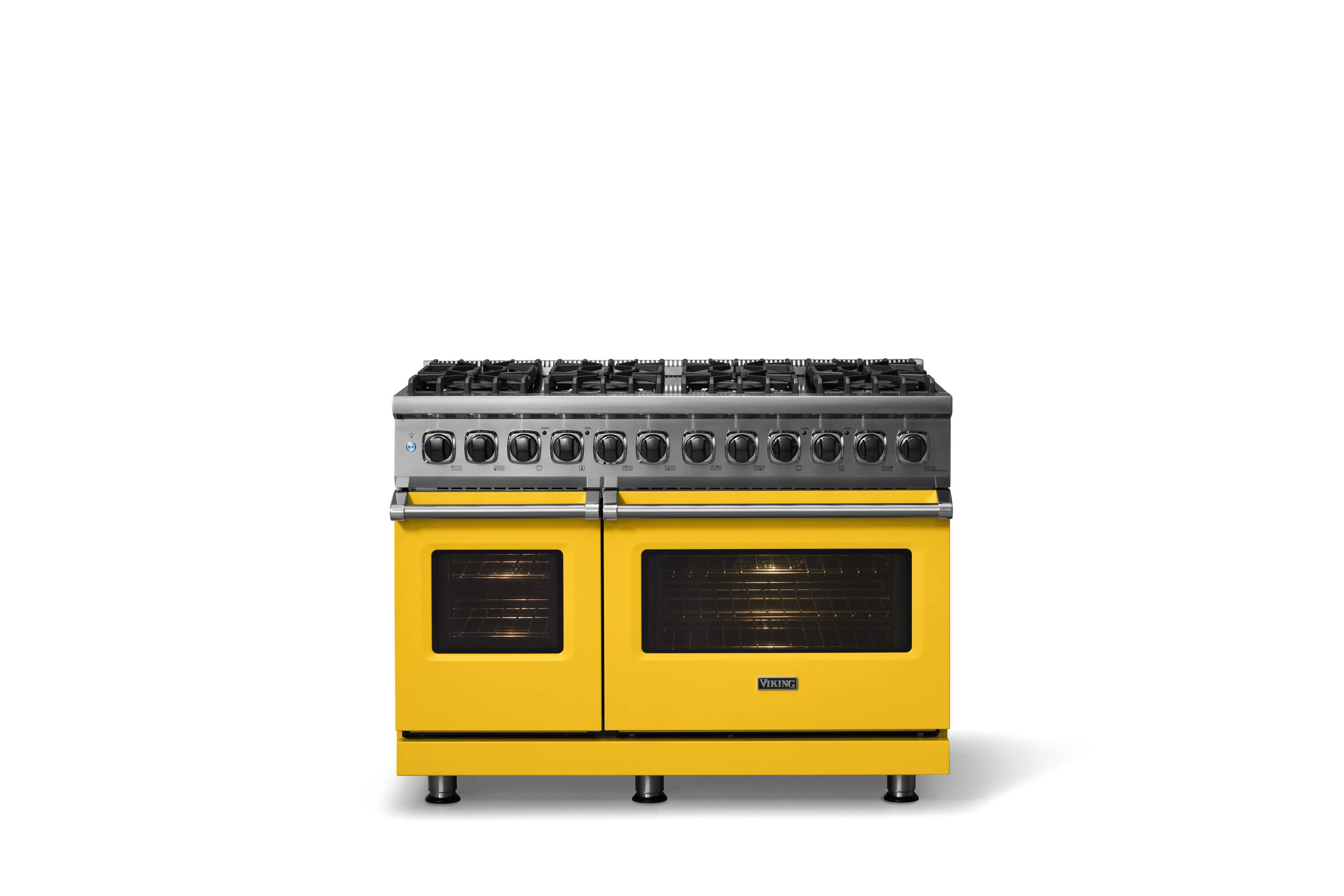 Alt View 3. Viking - 5-Series Gas Open Burner Range - Daffodil.