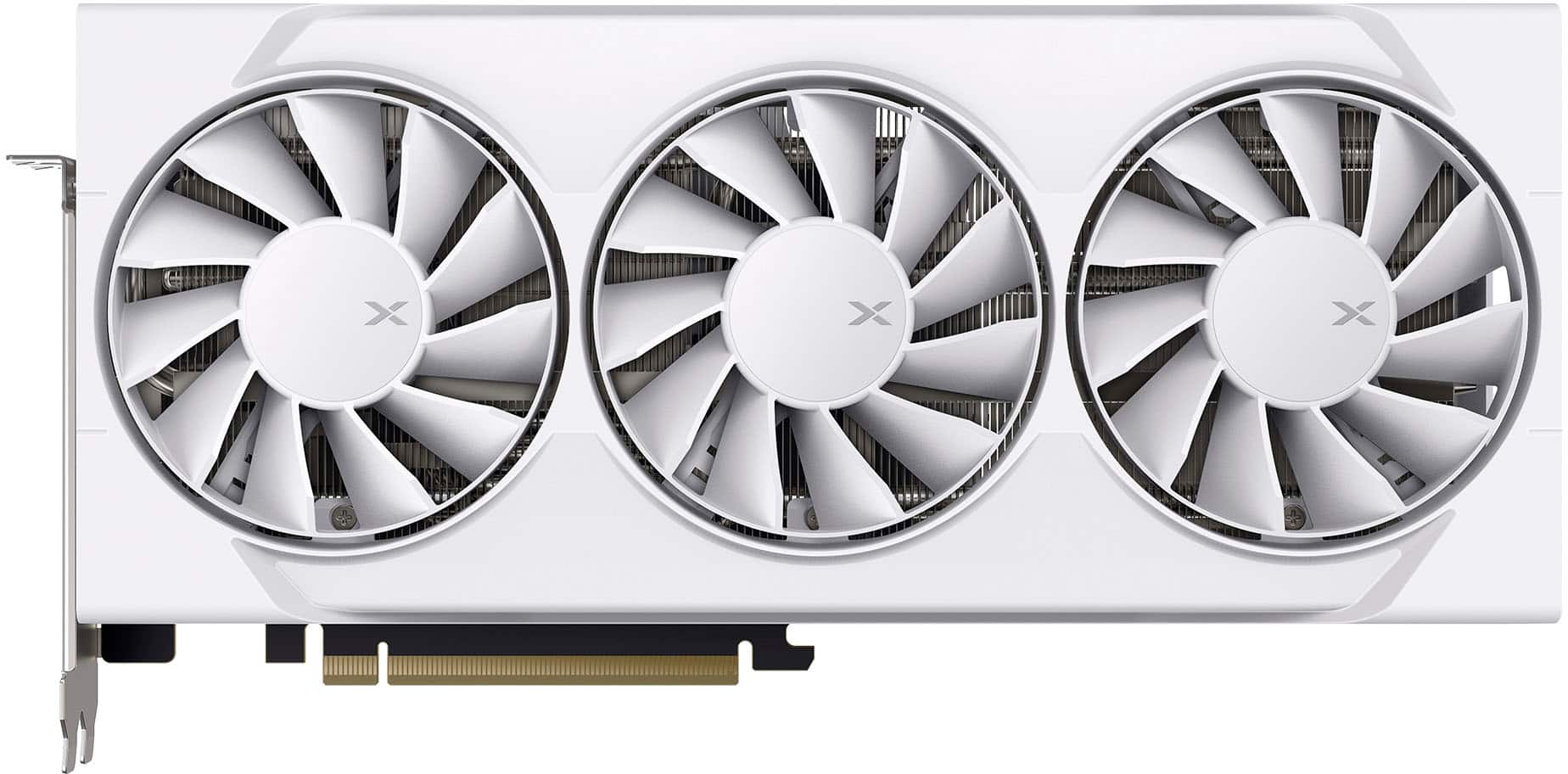 Left. XFX - Swift AMD Radeon RX 9060XT 16GB GDDR6 PCI Express 5.0 Gaming Graphics Card - White.
