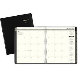 AT-A-GLANCE - 2026 Recycled 9" x 11" Monthly Planner, Faux Leather Cover - Black