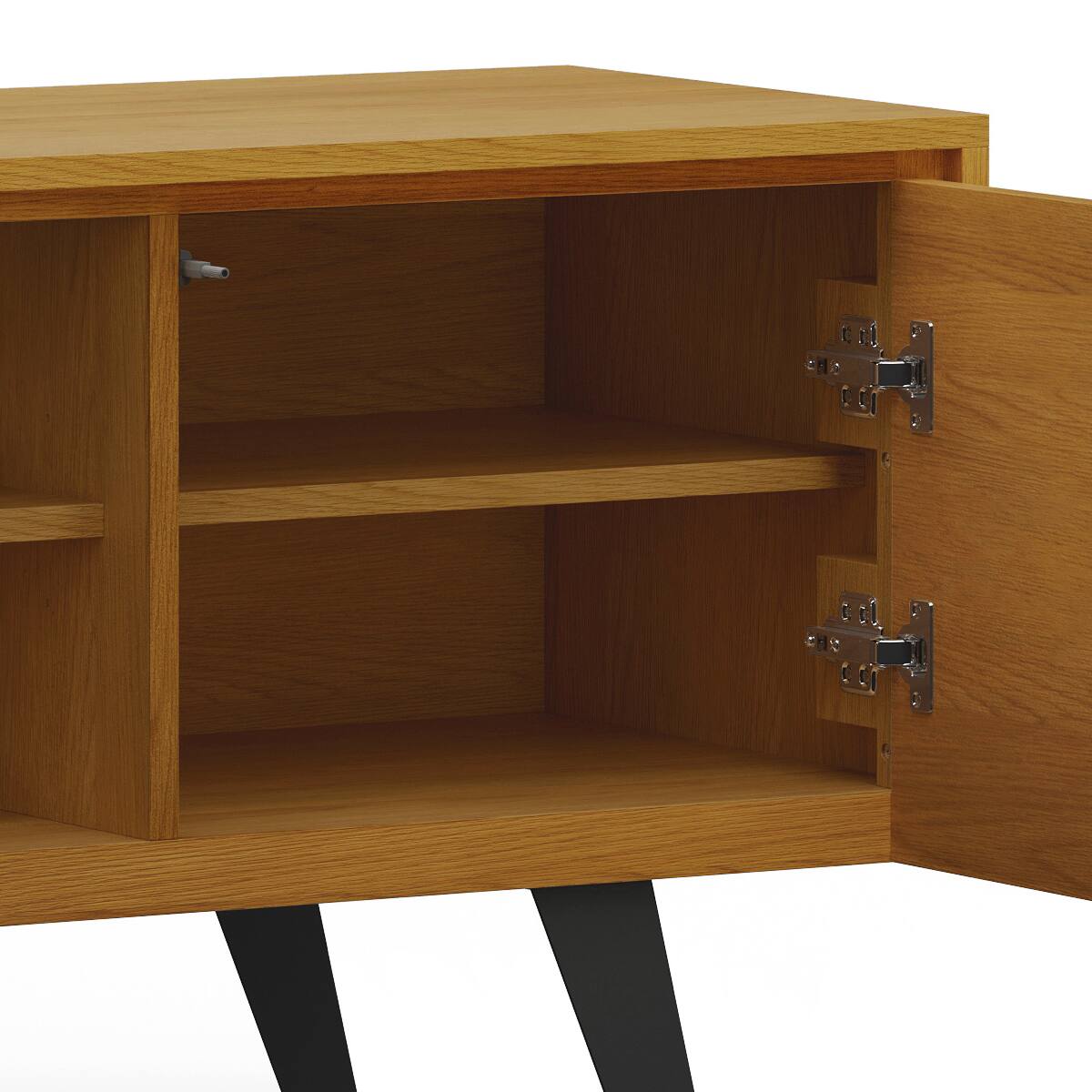 Alt View 2. Simpli Home - Lowry TV Media Stand in Oak - Oak.