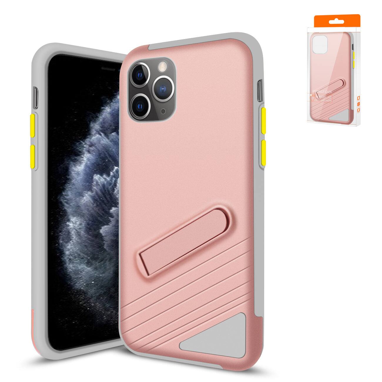Front. Reiko - Apple Iphone 11 Pro Armor Cases In Rose Gold - Rose Gold.