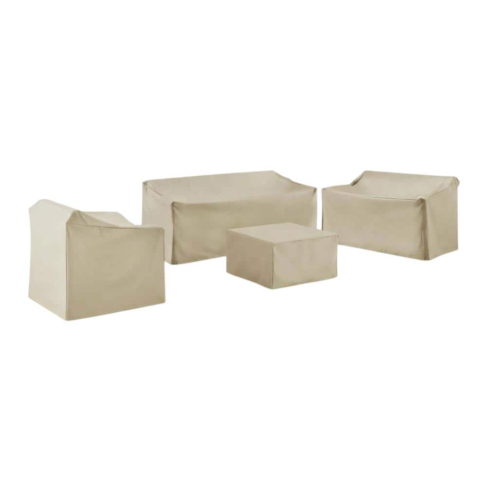 Crosley Furniture - 4Pc Outdoor Furniture Cover Set - Tan