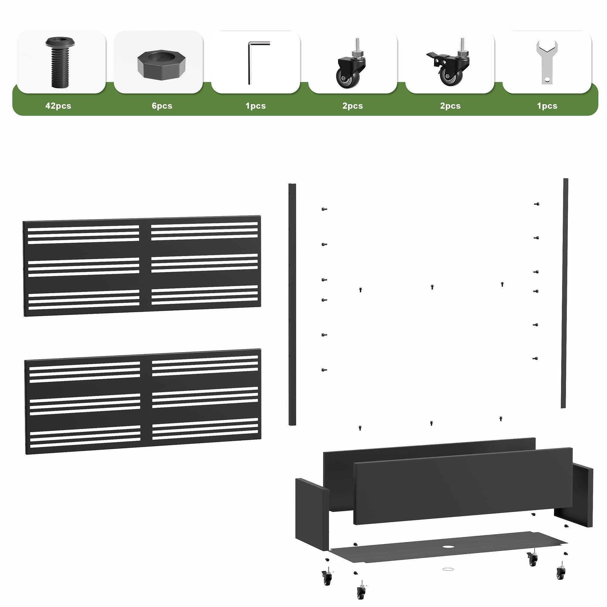 42pcs  
6pcs  
1pcs  
2pcs  
2pcs  
1pcs