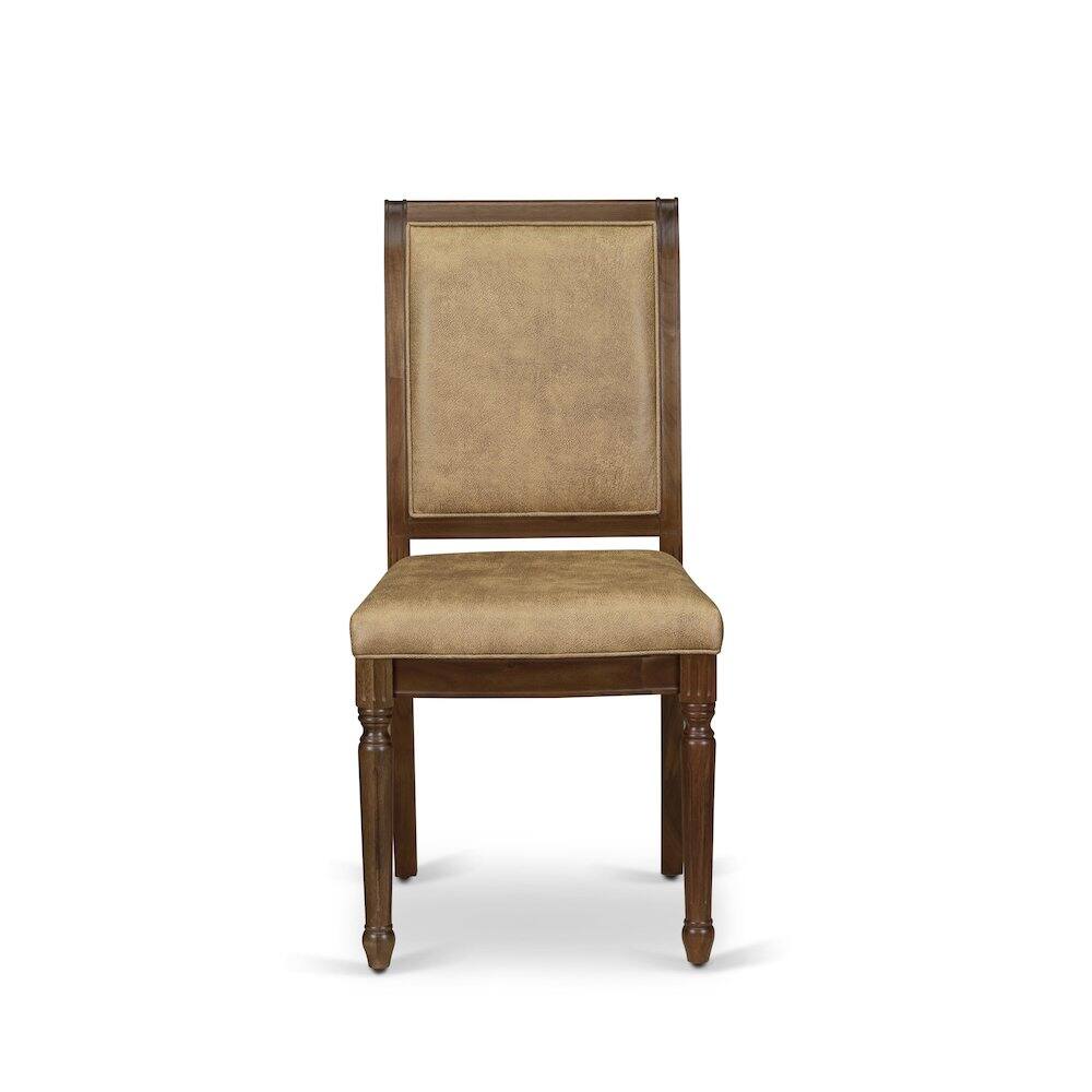 Alt View 2. East West Furniture - Modern Dining Chairs Set of 2 - Brown.