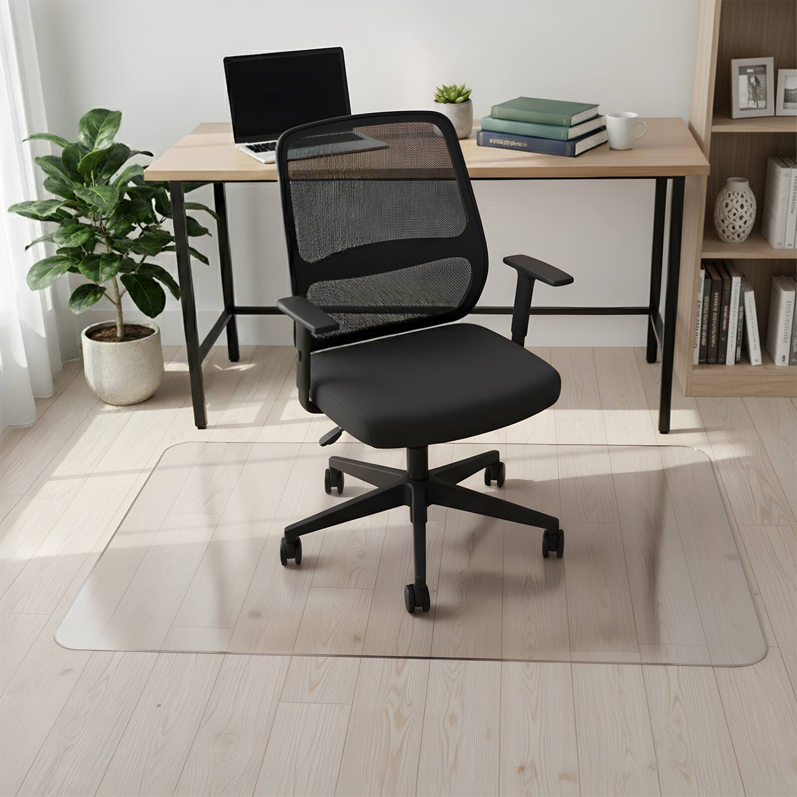 Alt View 4. Winado - 30" x 48" Anti-Slip Frosted Office Chair Mat PVC Protective Floor Mat for Home & Office Hard Floors, Hardwood, Tile New - Clear.