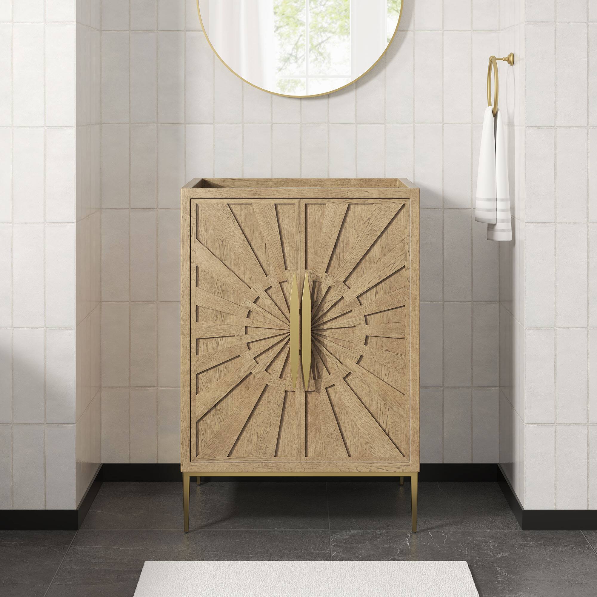 Back. Modway - Awaken 24" Bathroom Vanity Cabinet by Modway - Oak.