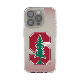 Keyscaper - NCAA - Stanford Cardinal Linen Logo iPhone Clear Case - 15 - Multicolor