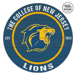 Jardine - College of New Jersey Lions 20" x 20" Indoor/Outdoor Circle Sign - Blue