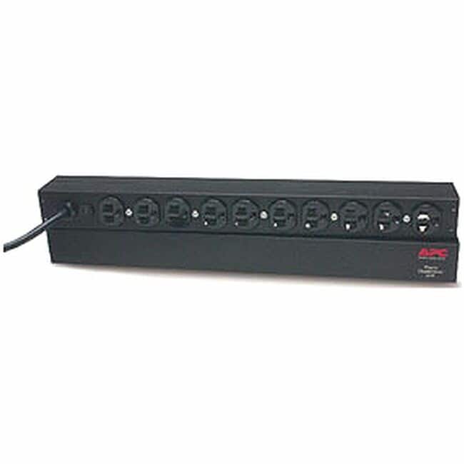 APC - NetShelter Basic Rack PDU, 1U, 15A, 120V, 10 NEMA 5-15 outlets - Basic - NEMA 5-15P - 10 x NEMA 5-15R - 100 V, 120 V - Black