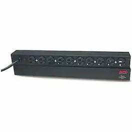 APC - NetShelter Basic Rack PDU, 1U, 15A, 120V, 10 NEMA 5-15 outlets - Basic - NEMA 5-15P - 10 x NEMA 5-15R - 100 V, 120 V - Black