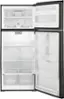 Angle. Whirlpool - 17.7 Cu. Ft. Top Freezer Refrigerator - Black Stainless Steel.