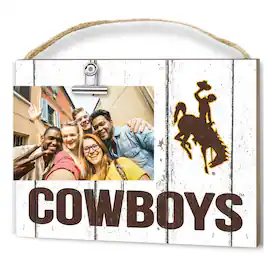 Jardine - Wyoming Cowboys 8'' x 10'' Weathered Clip It Frame - White