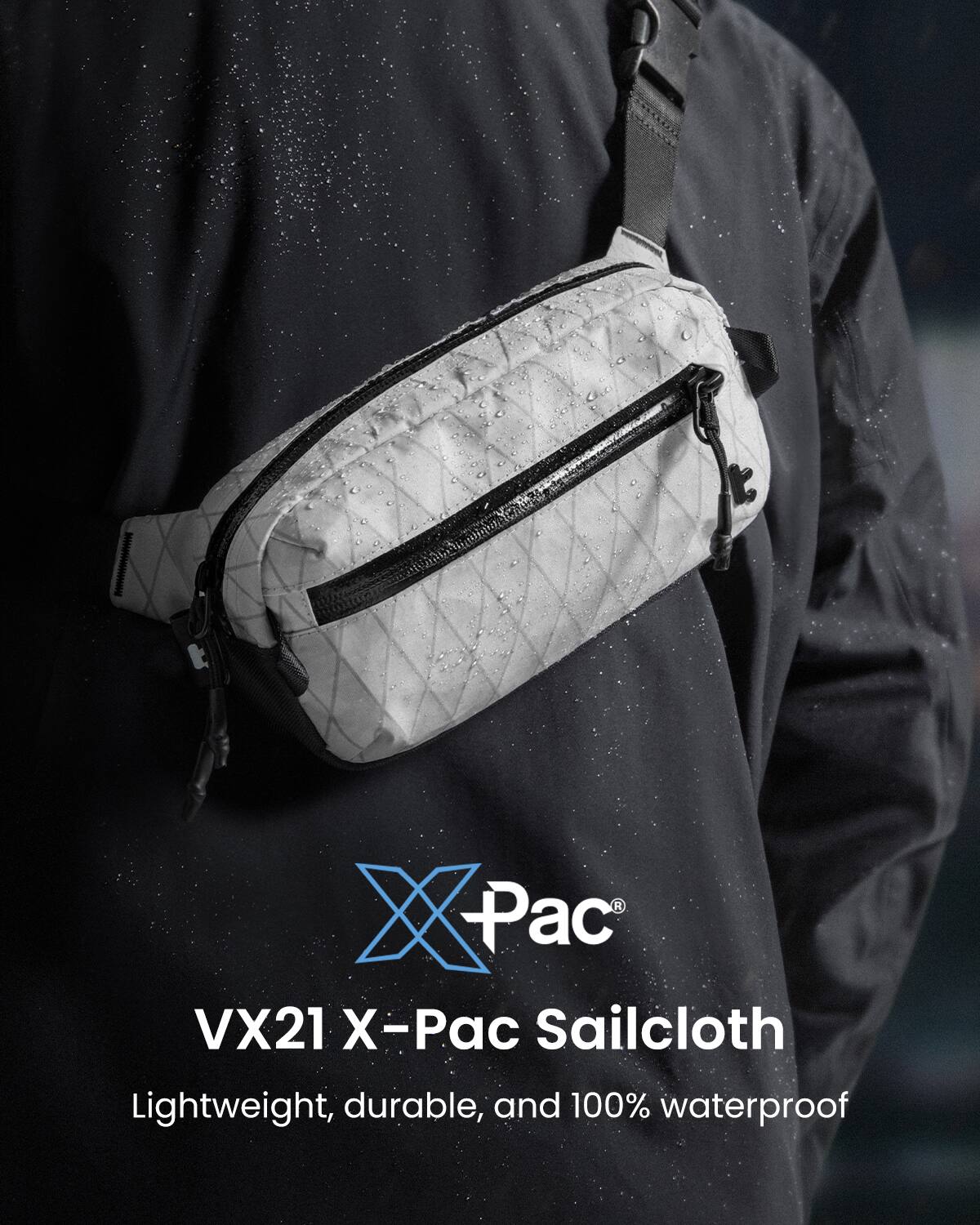I Pac VX21 X-Pac Sailcloth: Lightweight, durable, and 100% waterproof.