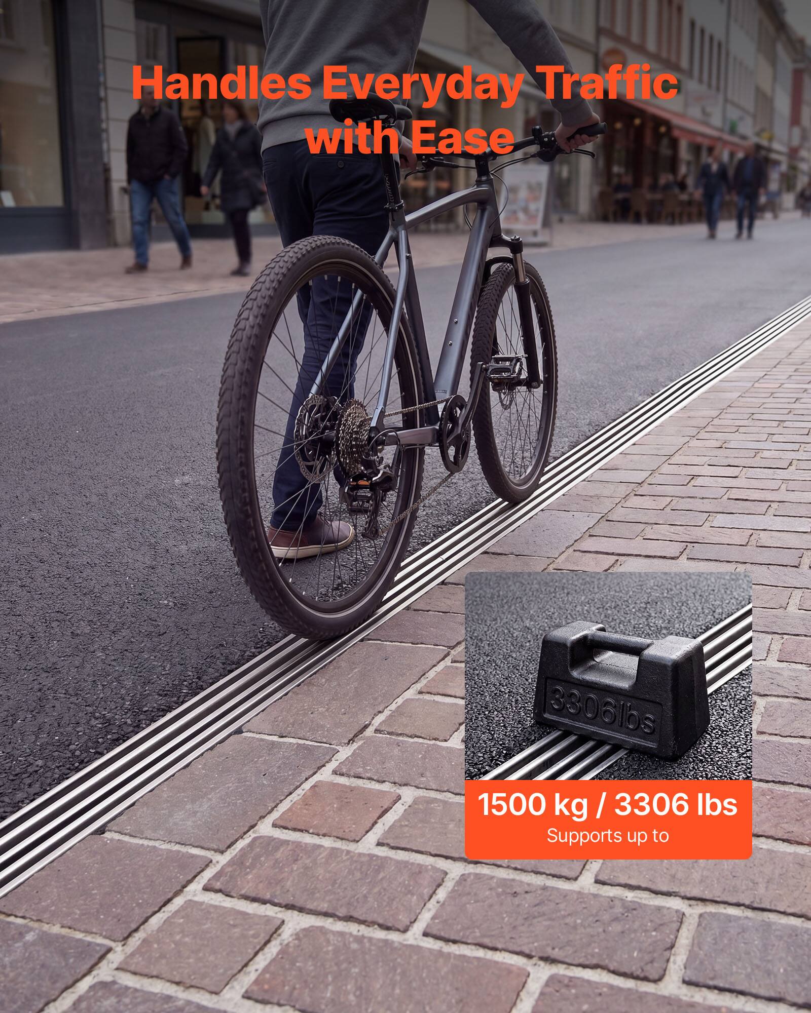 Handles Everyday Traffic with Ease  
1500 kg / 3306 lbs  
Supports up to