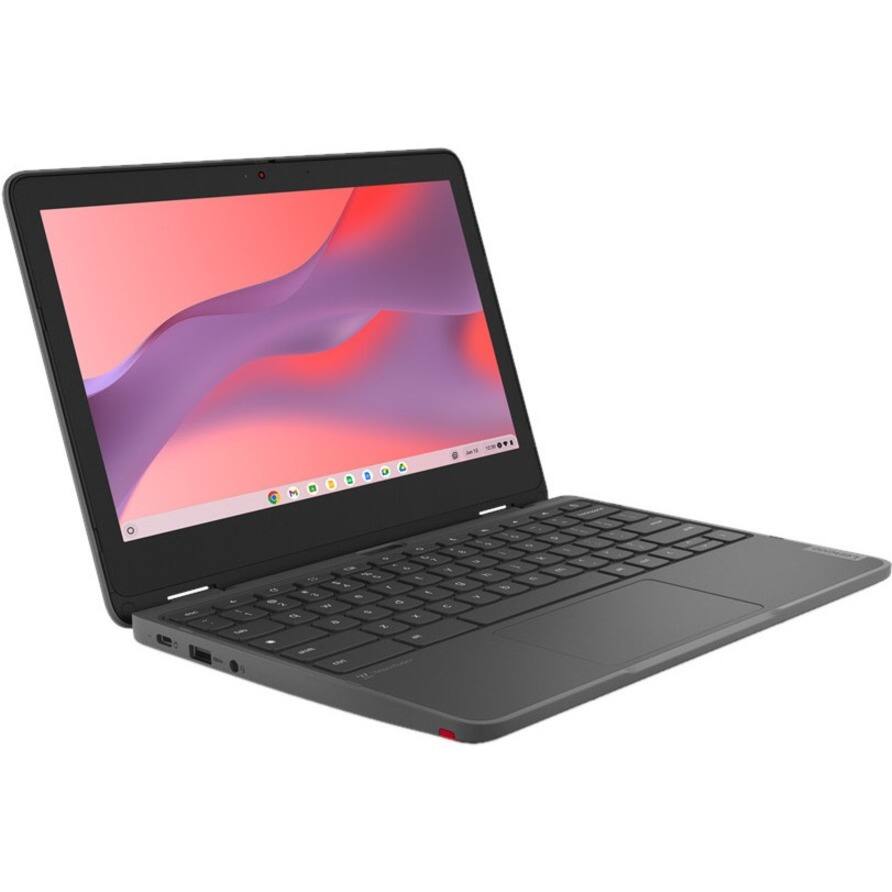 Alt View 2. Lenovo - Lenovo 300e Yoga 11.6" HD Touchscreen Convertible 2 in 1 Chromebook ARM Cortex A76 8GB RAM 64GB eMMC Graphite Gray - ARM - Graphite Gray.