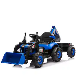 Boyel Living - 3+ 24V Kids Ride On UTV with Parents Remote Control Twin 80W Motors 578P230011 - Blue