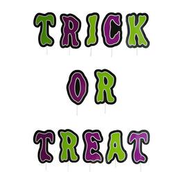 Funworld - Trick Or Treat 15.75 Inch Letters Halloween Yard Sign - Purple