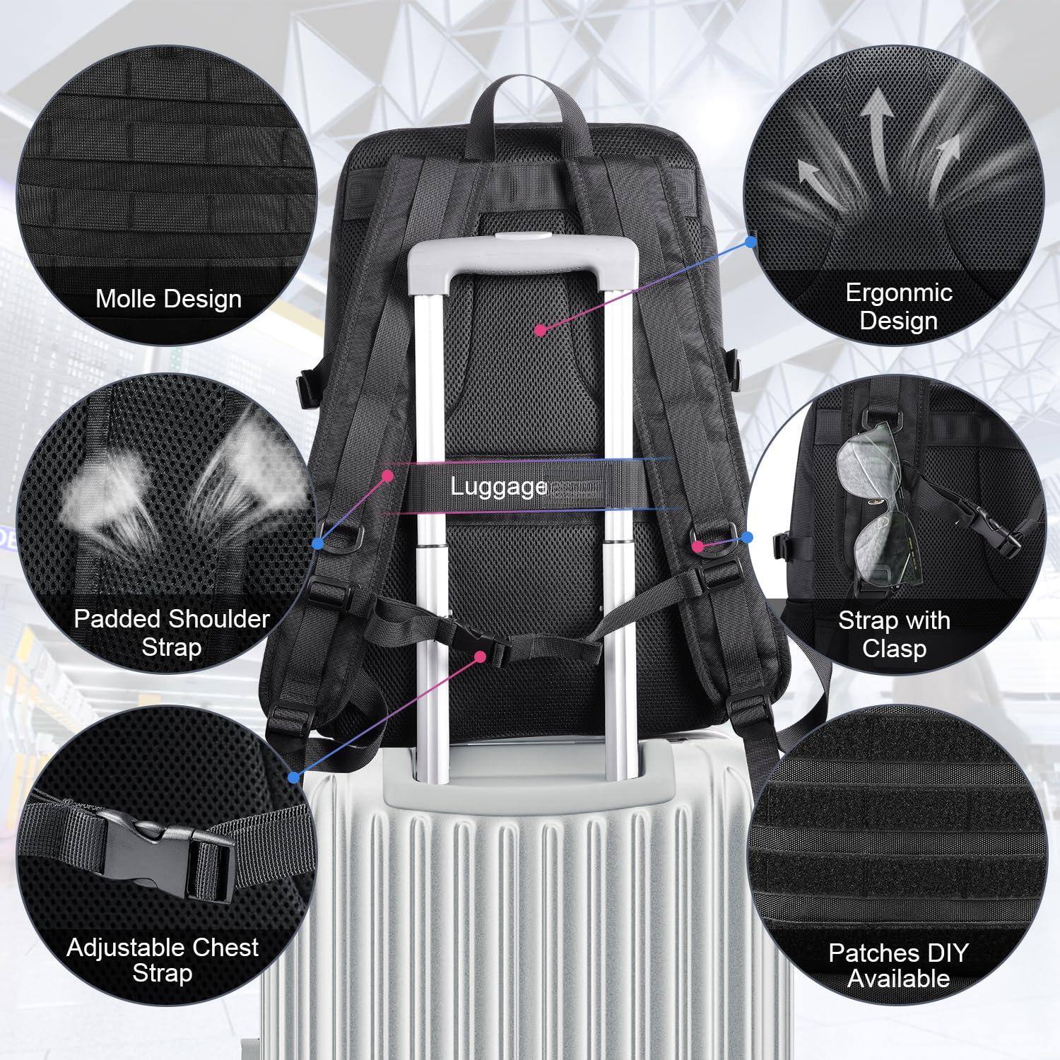 Alt View 1. Live At Space - Lunch Backpack  Laptop 15.6 Inch Work W/insulated Cooler Box For Men Women Casual Daypack Commuter Picnic College Black - Black-L-15.6 inch.