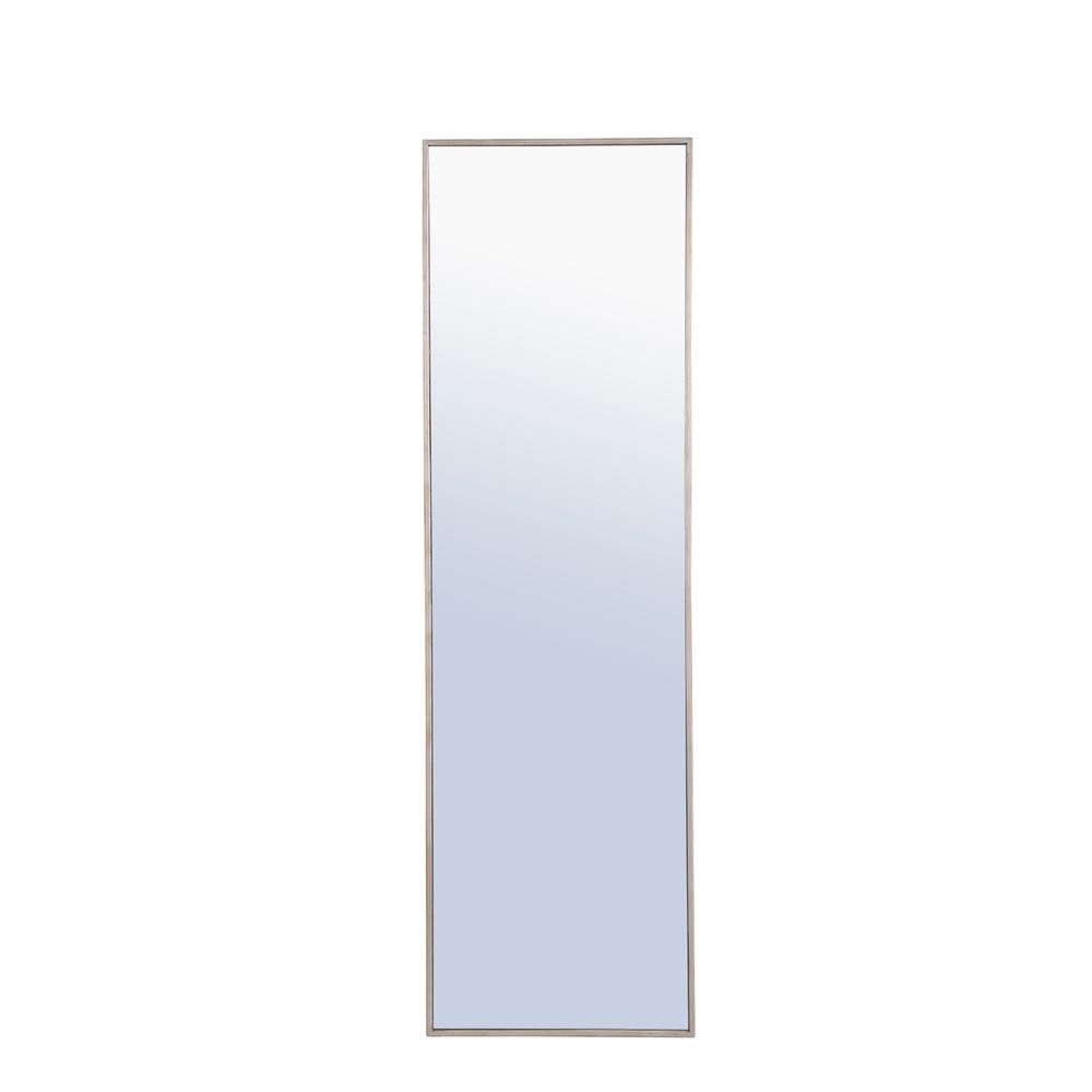 Alt View 3. Elegant Decor - Metal frame Rectangle Mirror 18 inch Silver - Silver.