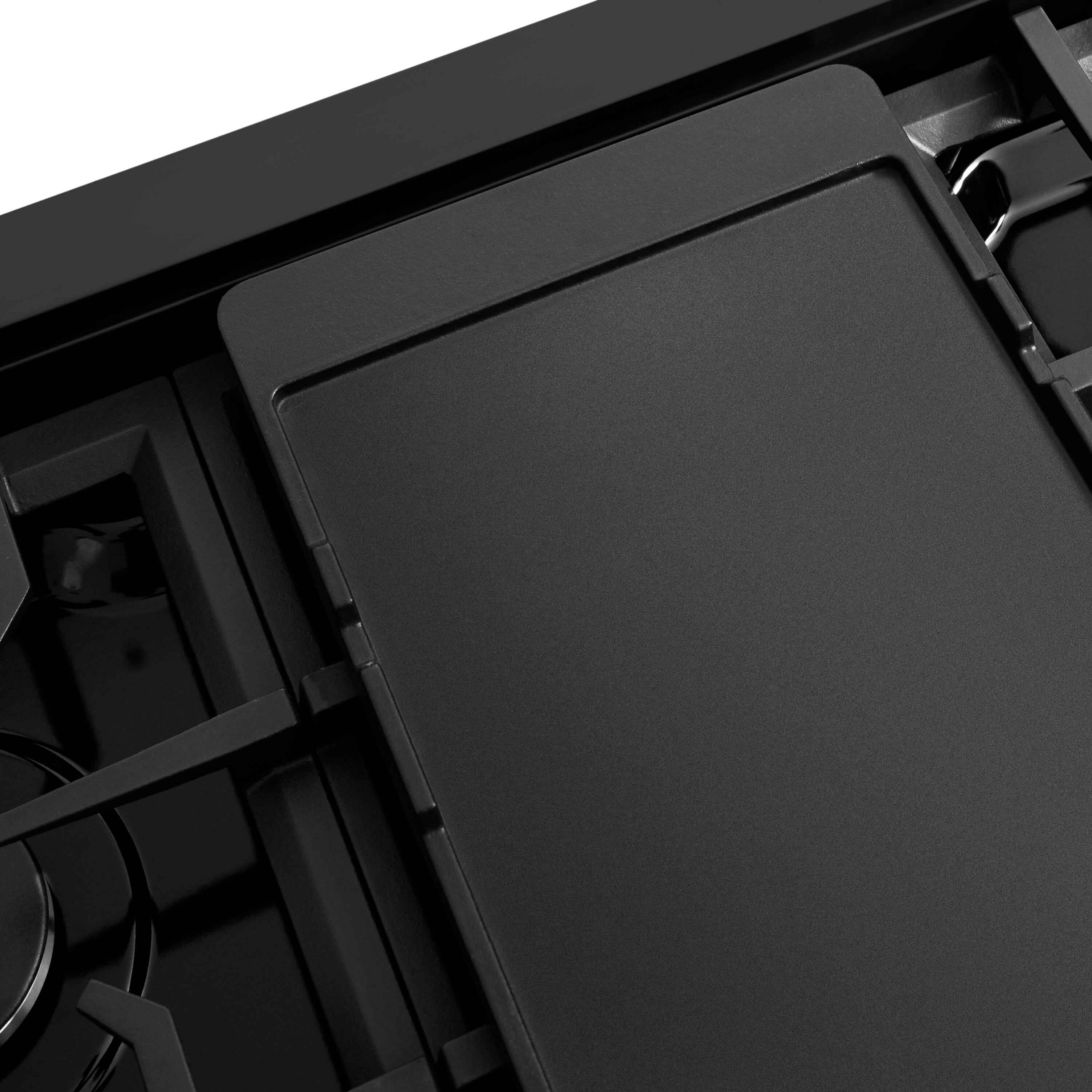 Alt View 12. ZLINE - ZLINE 48 in. Paramount Gas Rangetop with 8 Burners (SRTB-48) - Black Stainless Steel.